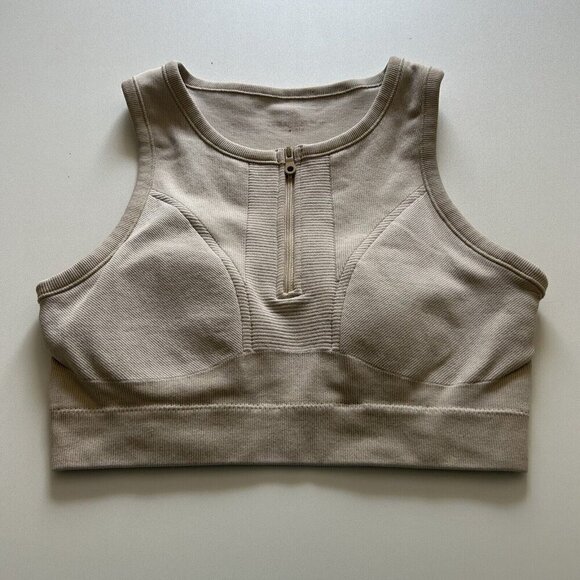 Offline By Aerie Sweat Cardio Most Support Zip Front Sports Bra Gray Size Medium - Picture 1 of 7